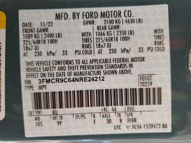2022 FORD BRONCO SPO 3FMCR9C64NRE24212