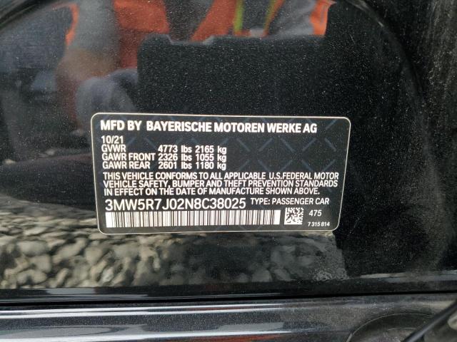 2022 BMW 330XI 3MW5R7J02N8C38025