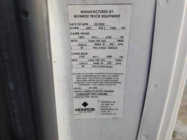 2022 CHEVROLET EXPRESS G3 - 1GB0GSF77N1155940