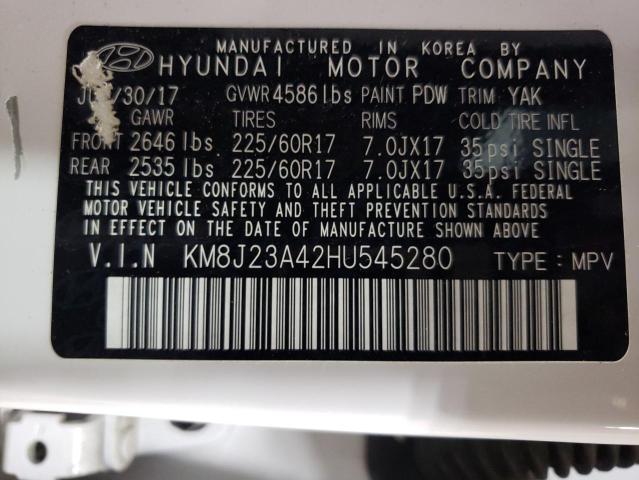 2017 HYUNDAI TUCSON SE KM8J23A42HU545280