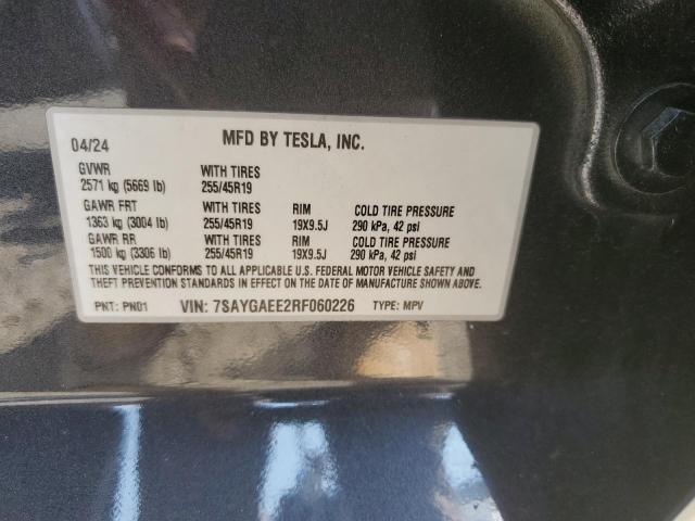 2024 TESLA MODEL Y 7SAYGAEE2RF060226
