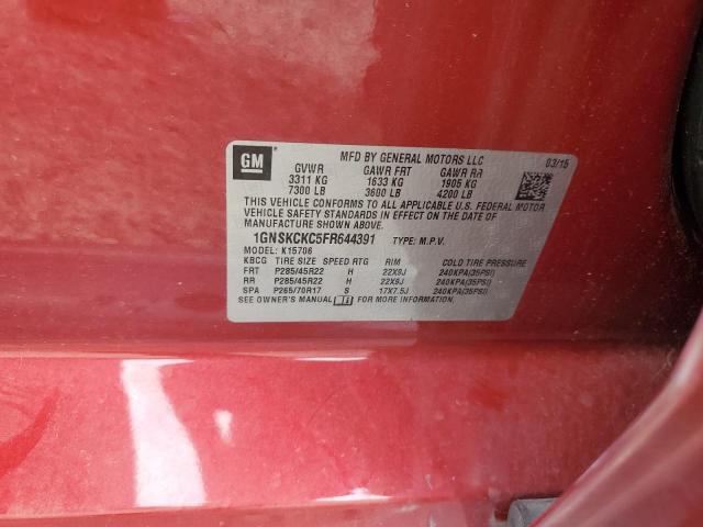 2015 CHEVROLET TAHOE K1500 LTZ 1GNSKCKC5FR644391