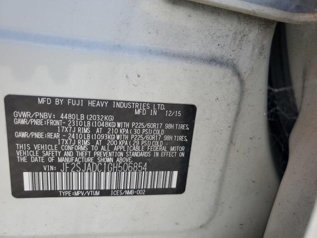 2016 SUBARU FORESTER 2 JF2SJADC1GH506854