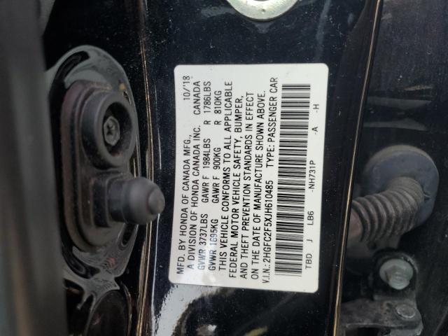 2018 HONDA CIVIC LX 2HGFC2F5XJH610485