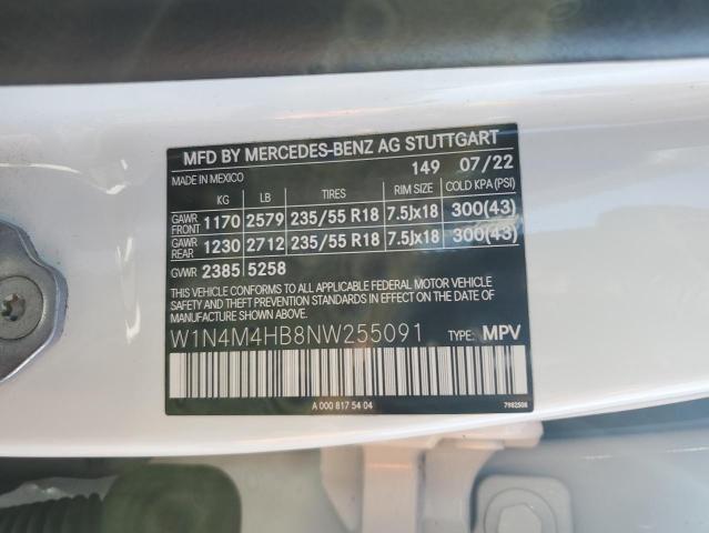 2022 MERCEDES-BENZ GLB 250 4MATIC W1N4M4HB8NW255091