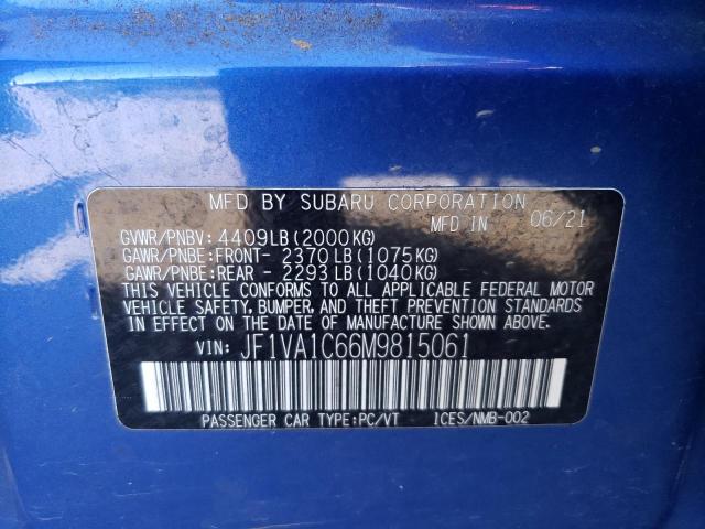 2021 SUBARU WRX PREMIU JF1VA1C66M9815061