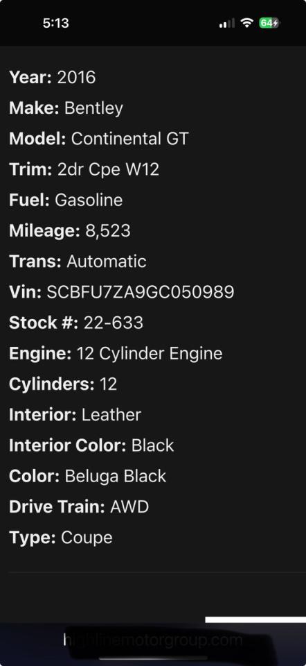 BENTLEY CONTINENTAL GT
