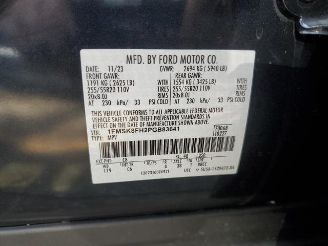 2023 FORD EXPLORER L 1FMSK8FH2PGB83641