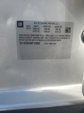 2016 CHEVROLET MALIBU LIMITED LT 1G11C5SA4GF124982