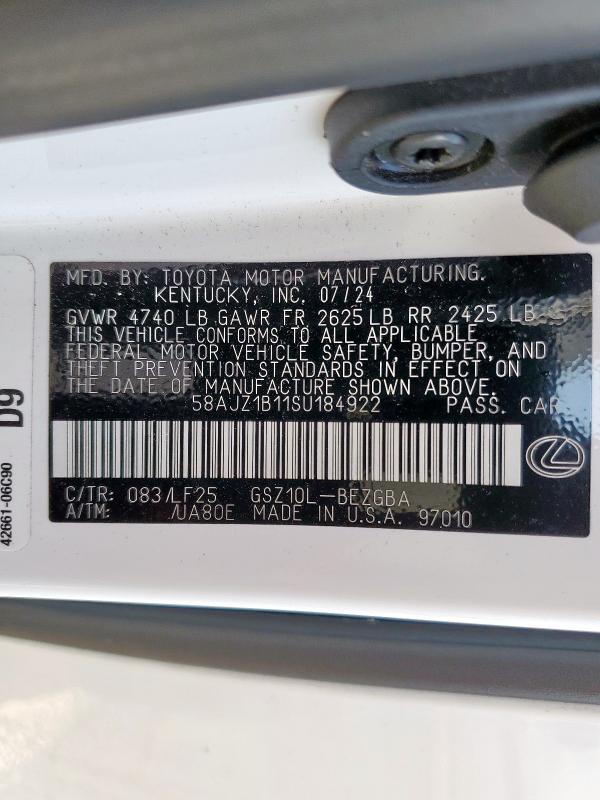 2025 LEXUS ES 350 F SPORT HANDLING #3304794315