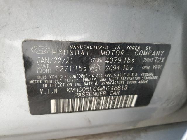 2021 HYUNDAI IONIQ LIMI KMHC05LC4MU248813