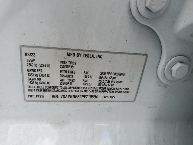2023 TESLA MODEL Y 7SAYGDEE9PF710894