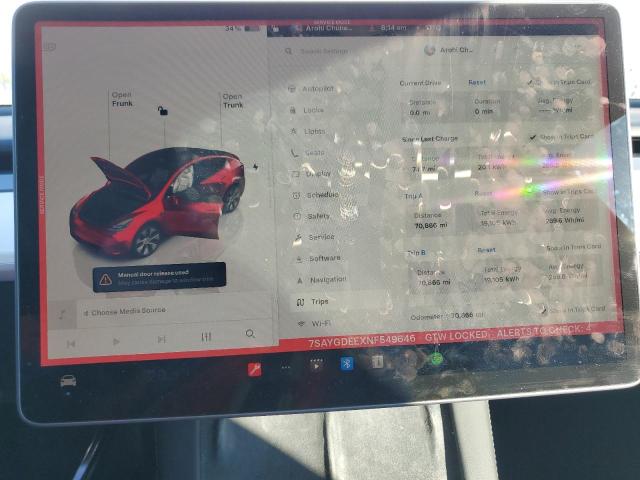 2022 TESLA MODEL Y 7SAYGDEEXNF549646