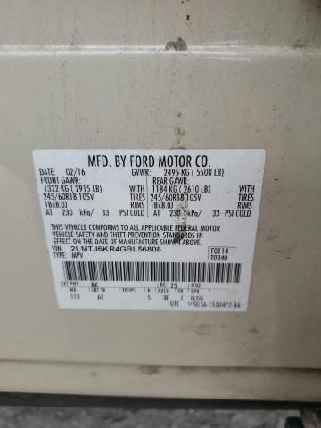 2016 LINCOLN MKX SELECT 2LMTJ6KR4GBL56808