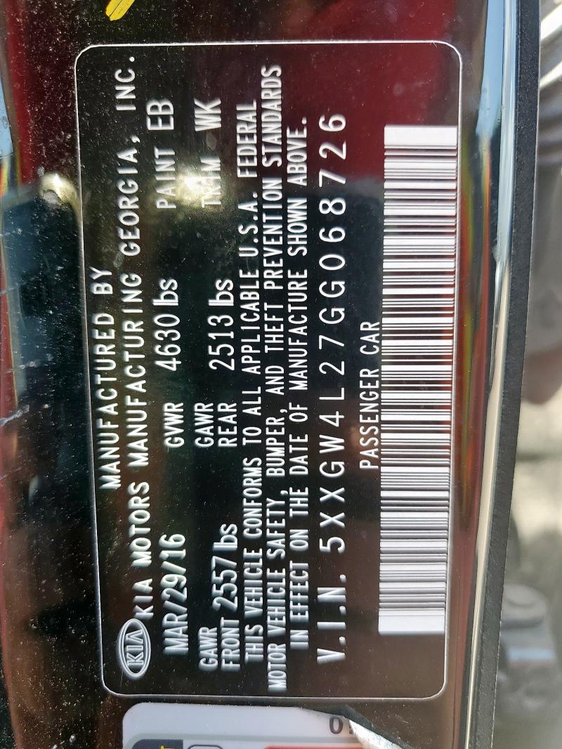 2016 KIA OPTIMA SX 5XXGW4L27GG068726
