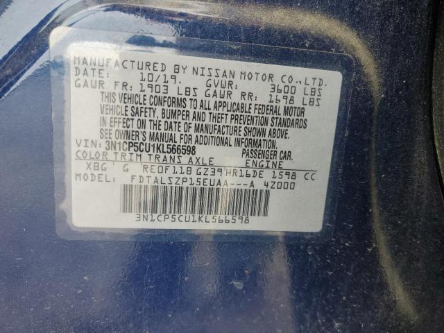 2019 NISSAN KICKS S 3N1CP5CU1KL566598