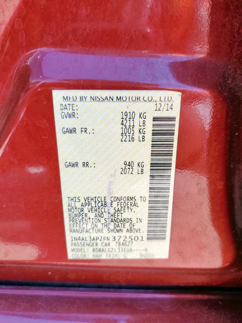 2015 NISSAN ALTIMA 2.5 - 1N4AL3AP2FN372501