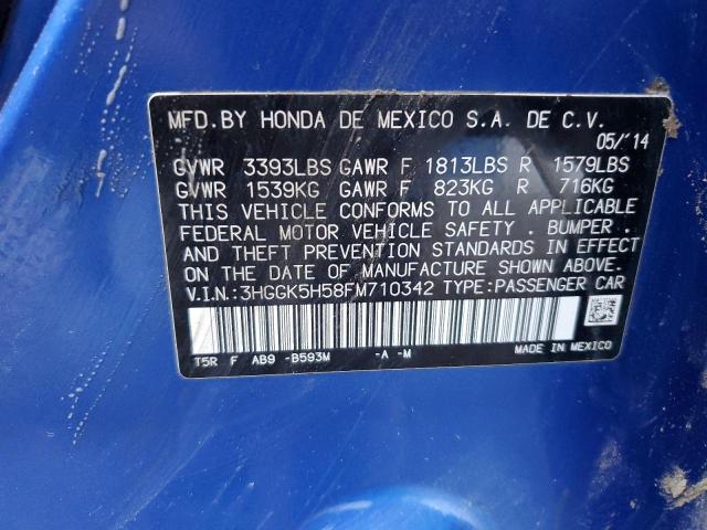 2015 HONDA FIT LX 3HGGK5H58FM710342