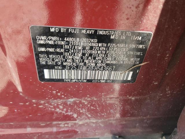 2015 SUBARU FORESTER 2.5I TOURING JF2SJAWC6FH543667
