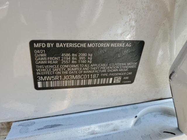 2021 BMW 330I 3MW5R1J03M8C01187
