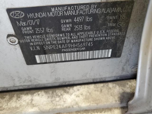 2017 HYUNDAI SONATA SE 5NPE24AF9HH569745