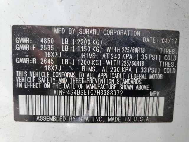 2017 SUBARU OUTBACK TO 4S4BSETC7H3388372