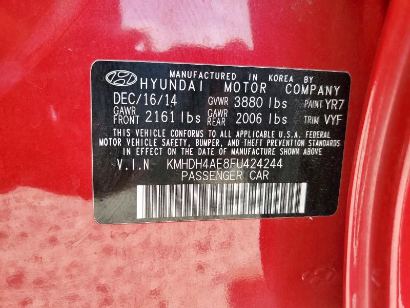 2015 HYUNDAI ELANTRA SE KMHDH4AE8FU424244