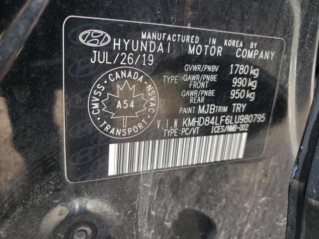 2020 HYUNDAI ELANTRA SE KMHD84LF6LU980795