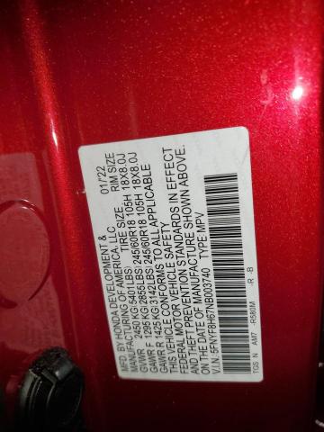 2022 HONDA PASSPORT TRAIL SPORT 5FNYF8H67NB003740