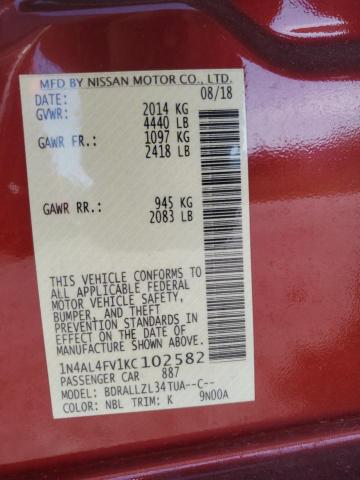 2019 NISSAN ALTIMA EDITION ONE - 1N4AL4FV1KC102582