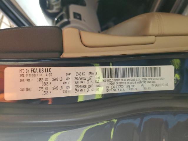 2016 JEEP GRAND CHEROKEE LIMITED 1C4RJEBG9GC411076