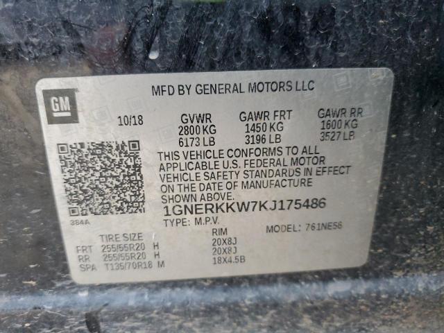 2019 CHEVROLET TRAVERSE P 1GNERKKW7KJ175486