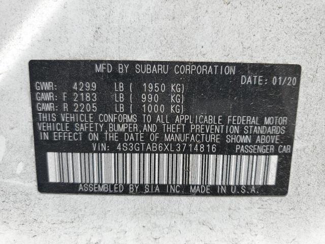 2020 SUBARU IMPREZA 4S3GTAB6XL3714816