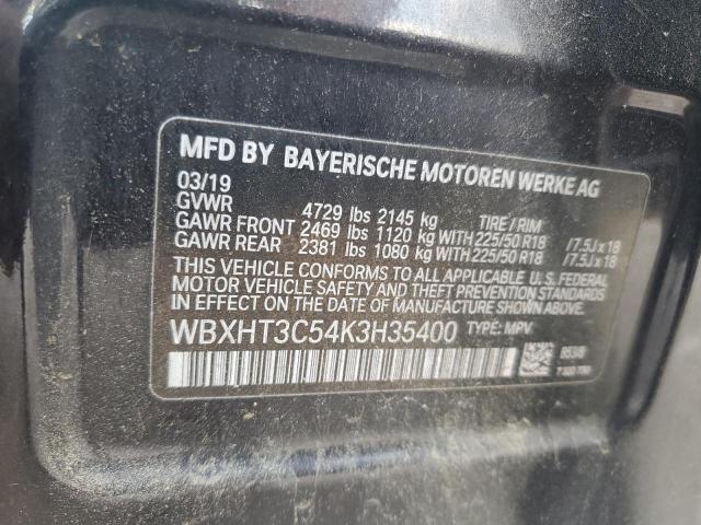 2019 BMW X1 XDRIVE2 WBXHT3C54K3H35400