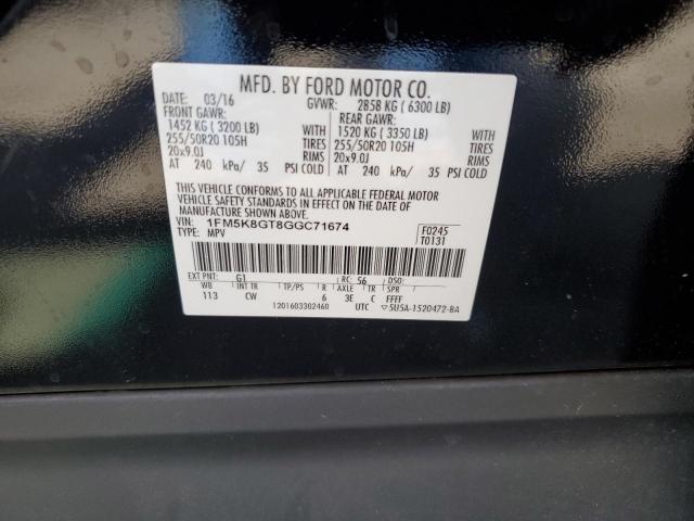 2016 FORD EXPLORER SPORT 1FM5K8GT8GGC71674