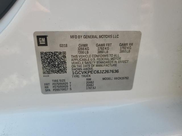 2018 CHEVROLET SILVERADO K1500 CUSTOM 1GCVKPEC6JZ267636