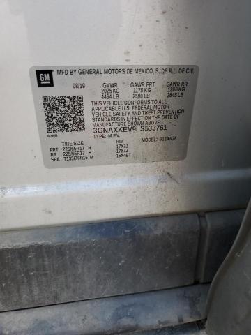2020 CHEVROLET EQUINOX LT 3GNAXKEV9LS533761