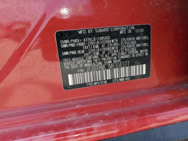 2021 SUBARU CROSSTREK JF2GTHMC7M8304377
