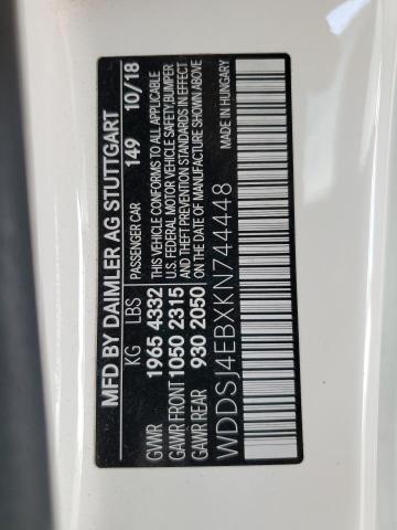 2019 MERCEDES-BENZ CLA 250 WDDSJ4EBXKN744448