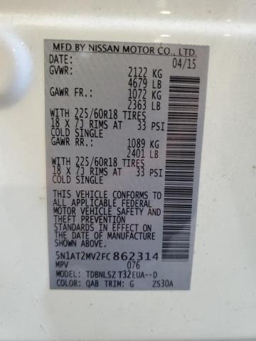 2015 NISSAN ROGUE S 5N1AT2MV2FC862314