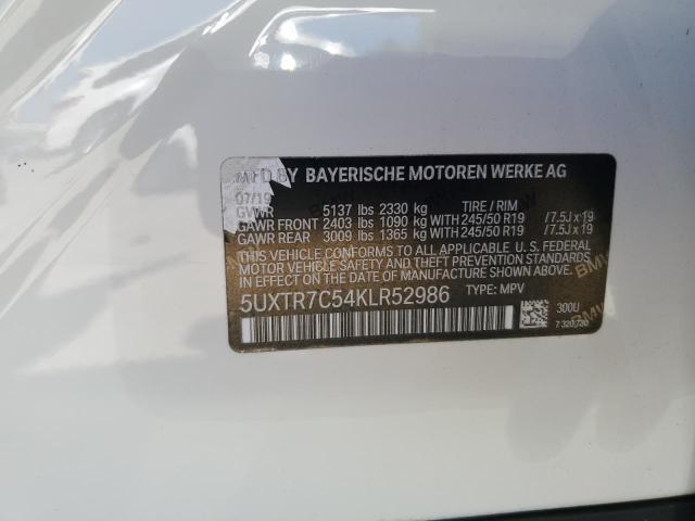 2019 BMW X3 SDRIVE3 5UXTR7C54KLR52986