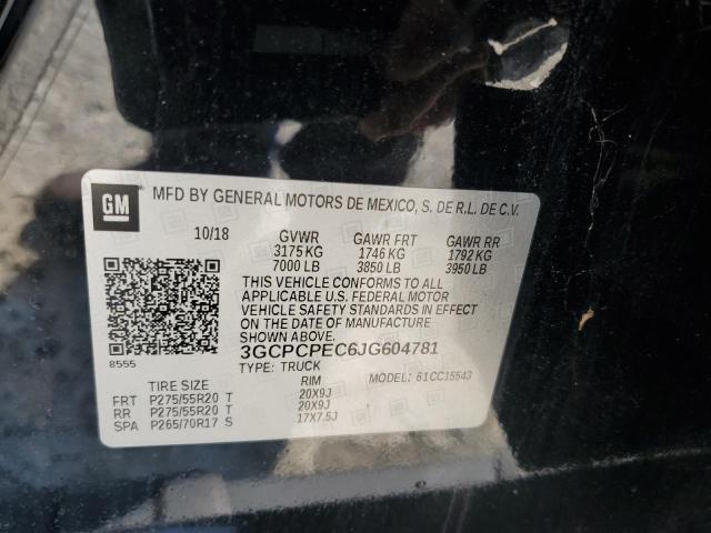 2018 CHEVROLET SILVERADO 3GCPCPEC6JG604781