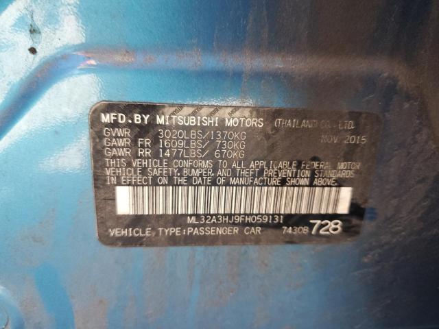 2015 MITSUBISHI MIRAGE DE ML32A3HJ9FH059131