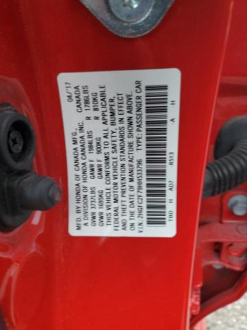 2017 HONDA CIVIC EX 2HGFC2F79HH533796