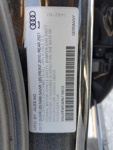 2017 AUDI S6 PRESTIG WAUHFAFC4HN116919