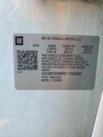 2019 CHEVROLET CRUZE LS 1G1BC5SM5K7152663