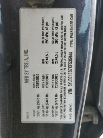 2019 TESLA MODEL 3 5YJ3E1EB7KF535944