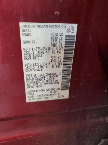 2016 NISSAN TITAN XD SL 1N6BA1F40GN500028