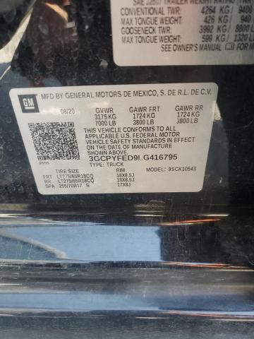 2020 CHEVROLET SILVERADO - 3GCPYFED9LG416795