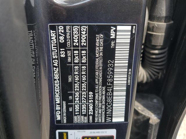 2020 MERCEDES-BENZ GLC 300 4M W1N0G8EB4LF859932